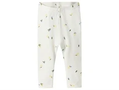 Hvide leggings med blå og gule blomster fra Name It 13241107 cloud dancer